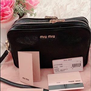 Authentic Miu Miu Madras Crossbody bag
